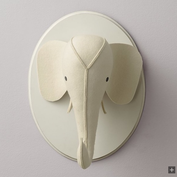 Wool felt elephant head restoration hardware - Picture 3 of 4